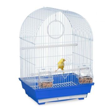 Клетка для птиц 49,5x34,5x31см., голубой/синий