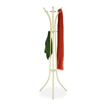 Vaateteline 184x61x54,5cm, kermanvärinen/hopeinen