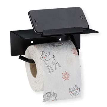 WC-paperiteline 7x18,5x10,5cm, musta väri