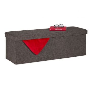 Kokoontaitettava penkki 38,5x114x37,5cm, väri ruskea
