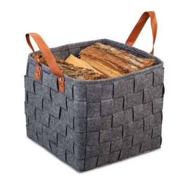 Taitettava laukku kahvoilla 29x31x31cm., tummanharmaa