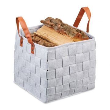 Taitettava laukku kahvoilla 29x31x31cm, harmaa