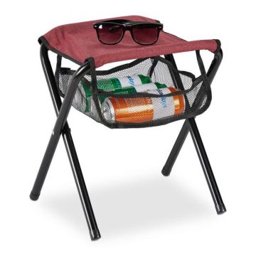Стул походный 39x29x35см., красный/черный