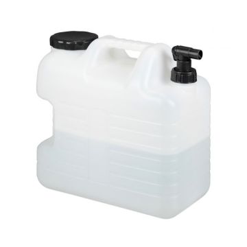 Канистра для воды с краном 37x19,5x36,5 см., белая/черная
