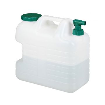 Канистра для воды с краном 37x19,5x36,5 см., белая/темно-зеленая