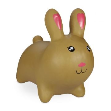 Надувная игрушка "Зайка" 45х53х25см., бежевый/розовый/черный