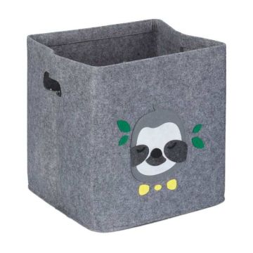 Taitettava laukku 33x33x33cm., harmaa/musta/valkoinen