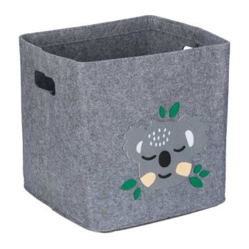 Taitettava laukku 33x33x33cm., väri harmaa/vihreä