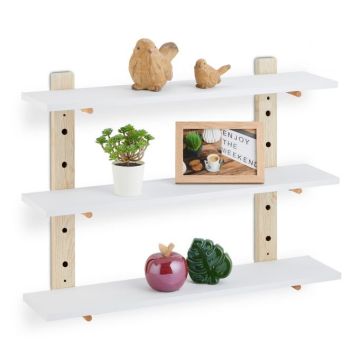 Полка кухонная настенная 48x60x15см., белый/светло-коричневый