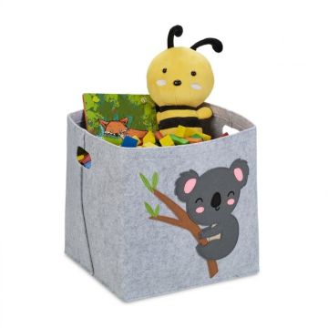 Taitettava laukku 33x34x32cm., harmaa/tummanharmaa/vaaleanpunainen