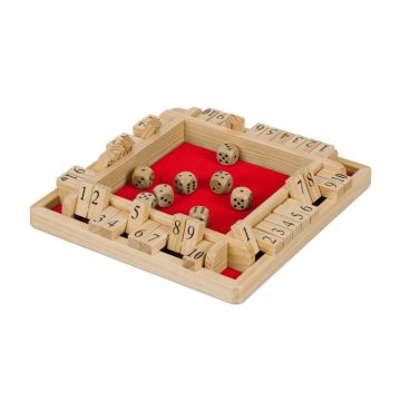 Игра "Закрой коробку" 3х22х22см., цвет светло-коричневый/красный