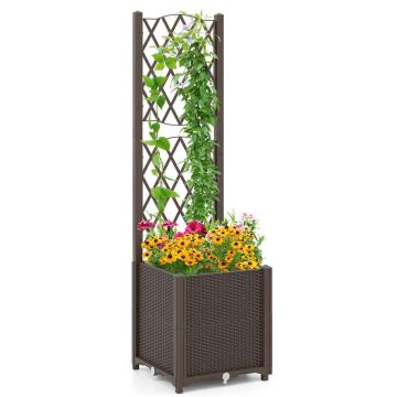 Поднятая грядка 40x40x140см, коричневого цвета