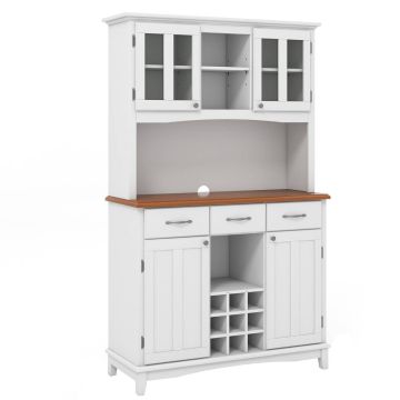 Кухонный шкаф 112x41,5x184,5см, белого/коричневого цвета