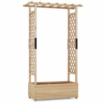Поднятая грядка 110x44x182см, светло-коричневого цвета