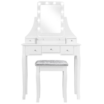Туалетный столик с табуретом 80x40x135,5см, белого цвета