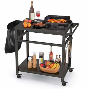 Grillauskärry 108x50,5x88cm, musta väri