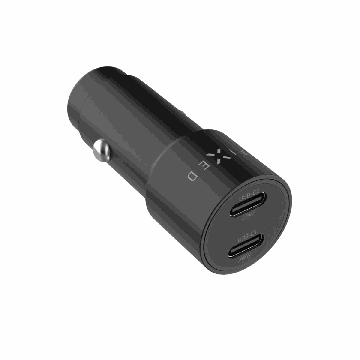 Autolaturi Fixed Dual USB-C Car Charger, 65W, PD 3.0, 2 USB-C-liitäntää