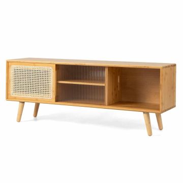 ТВ столик 120,5x31x45,5 см, светло-коричневого цвета