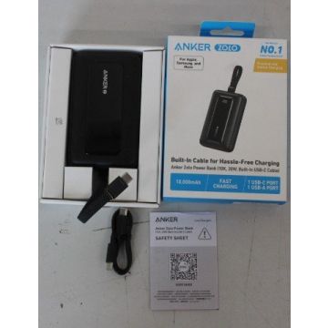 Anker A1688H11 -kannettava akku, sisäänrakennetulla USB-C-kaapelilla