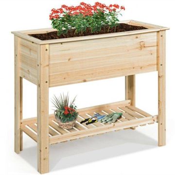 Поднятая грядка 92x41x81см, светло-коричневого цвета