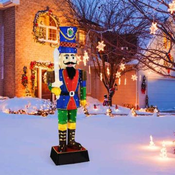 3D riešutų spaustuko kareivėlis 184 cm su 110 LED lempučių, lauko dekoracija