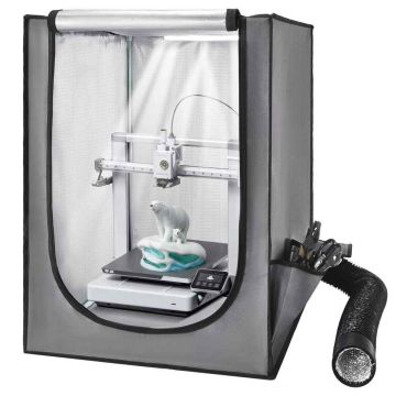 3D-tulostimen suojakotelo VEVOR S0003, ilmanvaihdolla ja LED-valolla, 550 × 650 × 750 mm