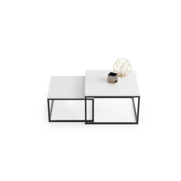 Sohvapöytä Twin 70x70x42cm / 60x60x36 cm, musta
