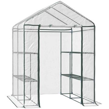Прозрачная теплица Outsunny 143x143x195 см.