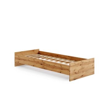 Кровать Karo 204x37x94 см, цвет натурального дерева.