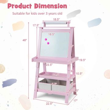 Двусторонняя доска для рисования 59x50x117см, разных цветов