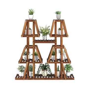 Подставка для цветов 113x27x114см, коричневого цвета