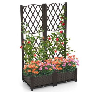 Поднятая грядка 80x40x122см, коричневого цвета
