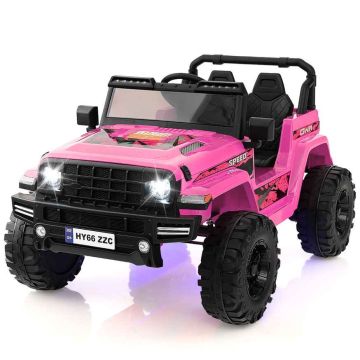 Lasten sähköauto 77x115x67cm, vaaleanpunainen/musta väri
