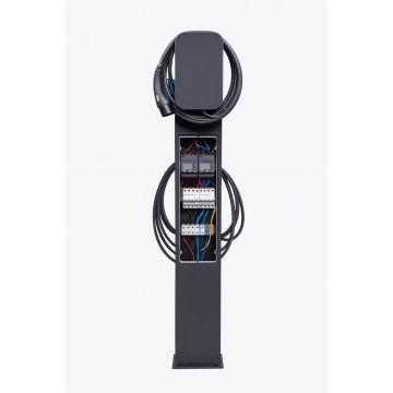 Sähköauton latausaseman tukipylväs VOOL Pro Pole, 220 × 250 × 1550 mm