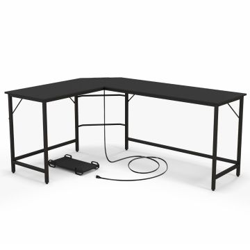 Письменный стол 125x168x74,5см, черного цвета