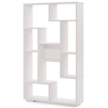 Pystytettävä hylly 70x20x120cm, valkoinen