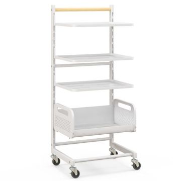 Кухонная тележка 35,5x29x84,5см, белого цвета