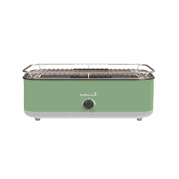 Sähkögrilli Barbecook Electric Grill E-Carlo BC-ELE-1002, 3 lämpötilatasoa, Vihreä, 33 × 16,5 × 42,5 cm