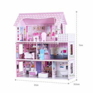 Кукольный домик 61x26,5x71 см, различных цветов