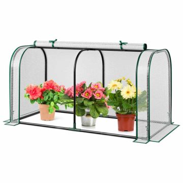 Прозрачная теплица 118x55x60см, зелёного цвета
