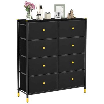 Комод 89x30x98см, черного цвета