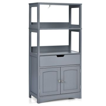 Тумба для ванной 32,5x60x122см, серого цвета