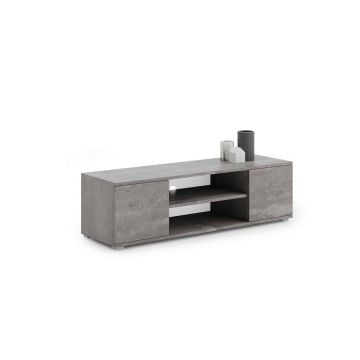Тумба под телевизор Concrete Design Focus RTV 155x37x40 см, темно-серая.