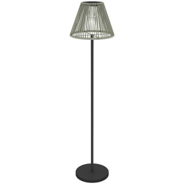 Aurinkokennolla toimiva lattiavalaisin Outsunny 33x135cm, musta/harmaa