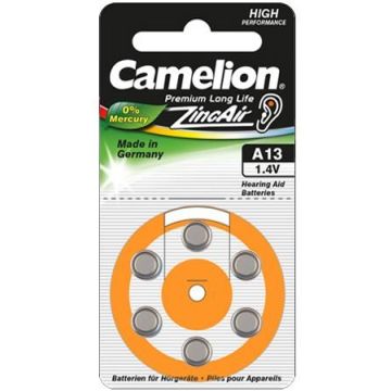 Akut Camelion A13/DA13/ZL13, 6 kpl