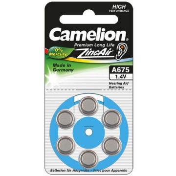 Akut Camelion A675/DA675/ZL675, 6 kpl
