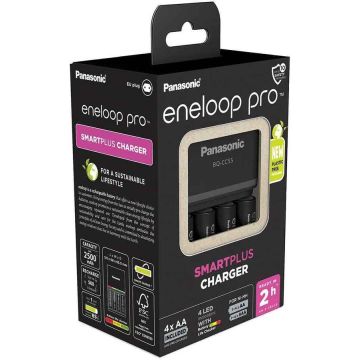 Akkulaturi Panasonic ENELOOP Pro K-KJ55HCD40E, 4 AA-akulle