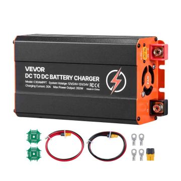 Akkulaturi VEVOR C30AMPPT, 30 A, 350 W, 25 × 12 × 15 cm