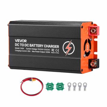 Akkulaturi VEVOR C40A, 40 A, 520 W, 25 × 12 × 15 cm