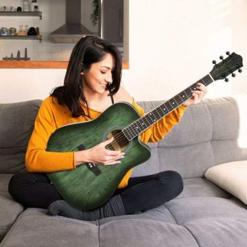 Acoustic guitar, cutaway, 16 × 5 × 41 inches